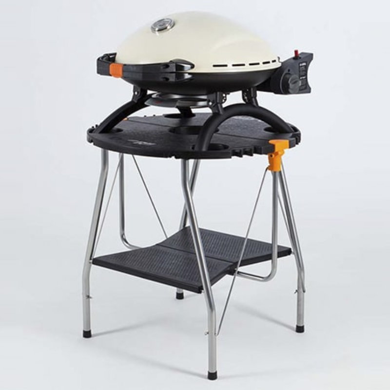 O-Grill 600 gasbarbecue crème, schuin aanzicht