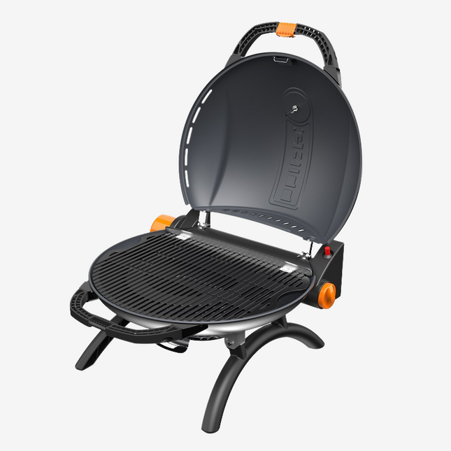 O-Grill 900 gasbarbecue zwart, geopend