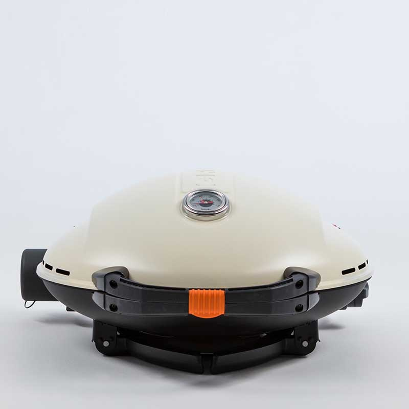 O-Grill 900 gasbarbecue crème, zijaanzicht