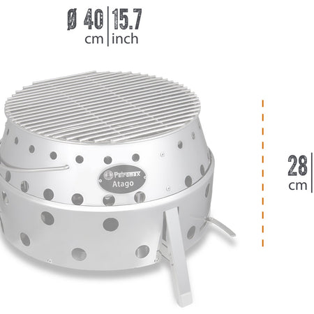 Petromax Atago Set met grill, grillplaat en transporttas - Firesite