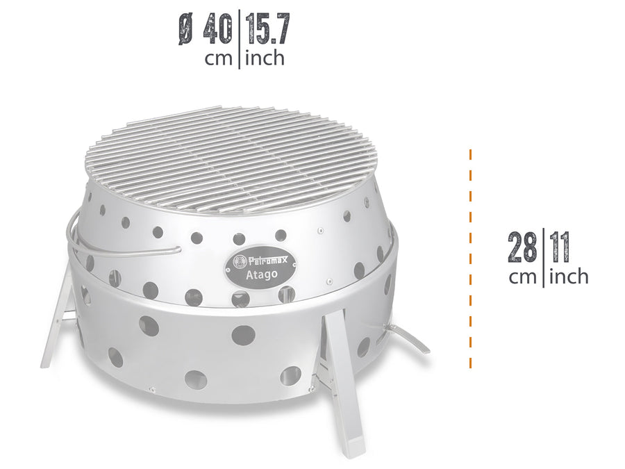 Petromax Atago Set met grill, grillplaat en transporttas - Firesite