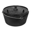 Petromax Dutch Oven FT18-t gietijzeren pan vlakke bodem 16,1 liter