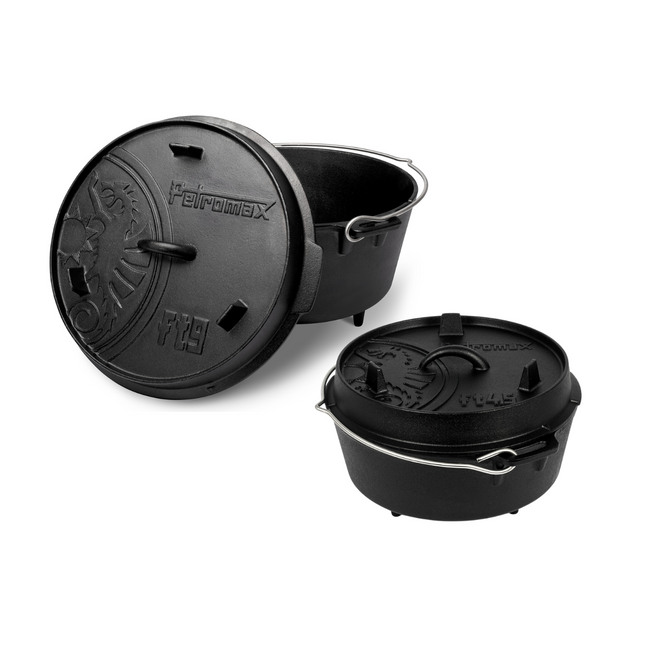 Petromax Dutch Oven Set FT9 en FT4.5 gietijzeren pan met pootjes