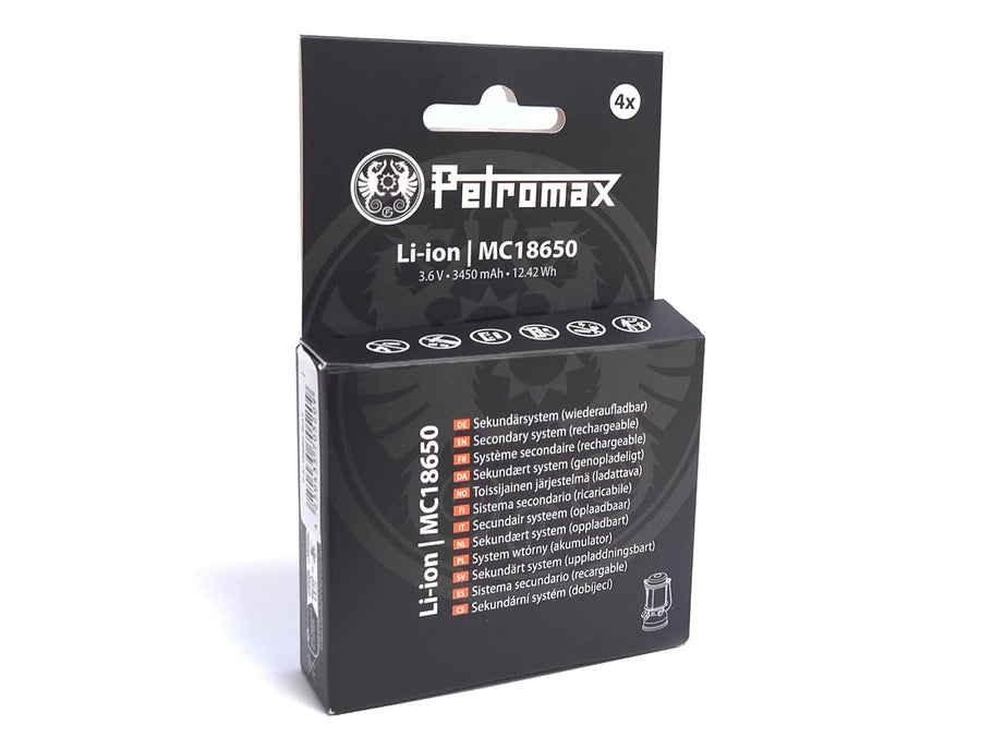 Petromax 4x 18650 li-ion batterij voor LM500 LED-lantaarn - Firesite