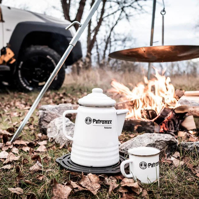 Petromax Emaille Percolator Perkomax Wit 1,3 liter koffie en thee - Firesite