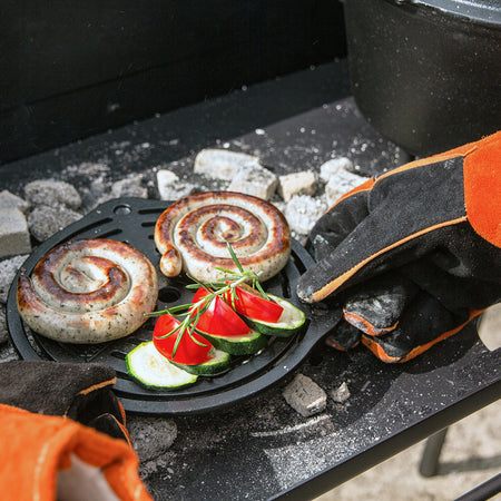 Petromax Gietijzeren onderzetter en inzetrooster met pootjes voor Dutch Oven 23cm