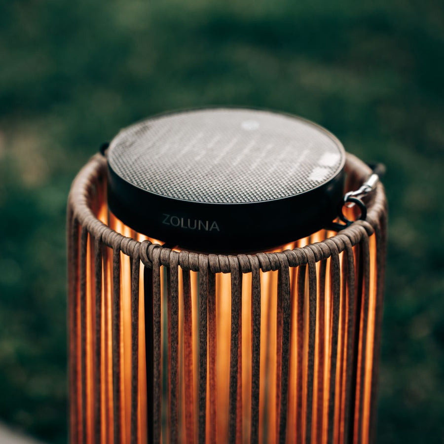 ZOLUNA solar lantaarn Luca Grande Light Oak detail