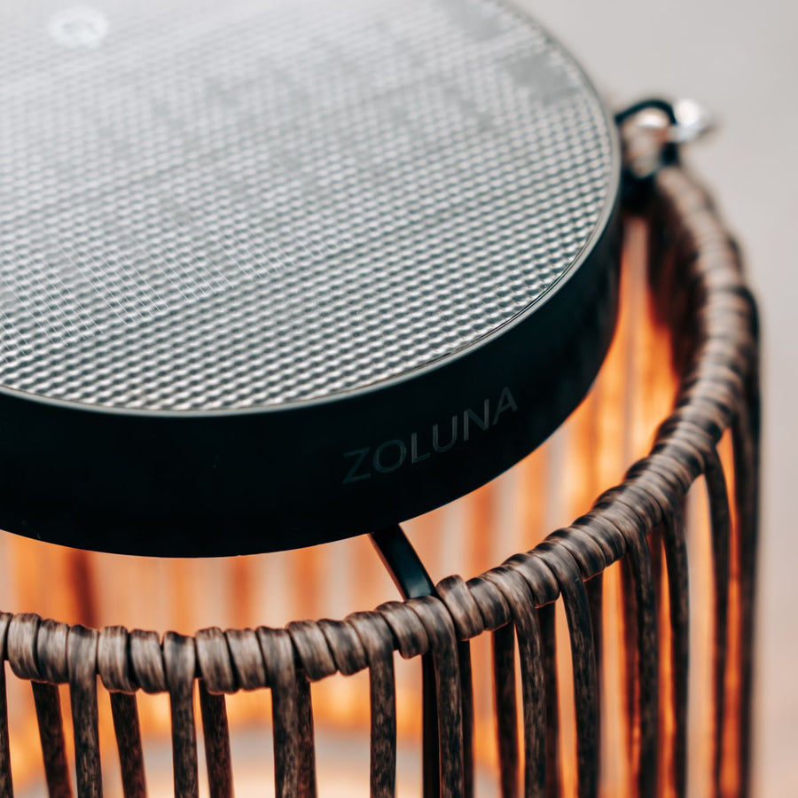 ZOLUNA solar lantaarn Luca Light Oak met handgreep