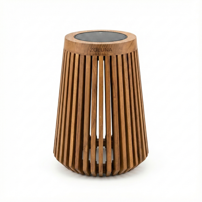 ZOLUNA solar vloerlamp Lon L van teakhout