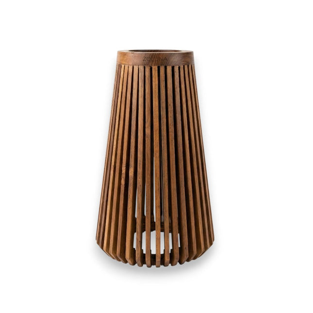 ZOLUNA solar vloerlamp Lon XL van teakhout