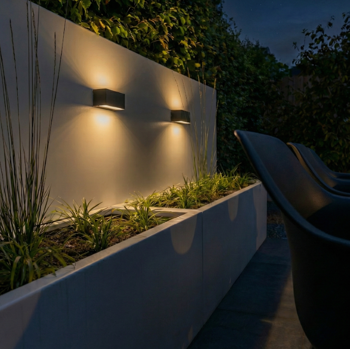 ZOLUNA solar wandlamp Bas in de avond
