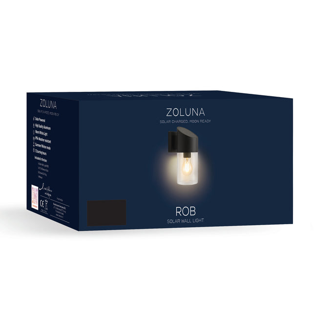 Verpakking van de ZOLUNA solar wandlamp Rob