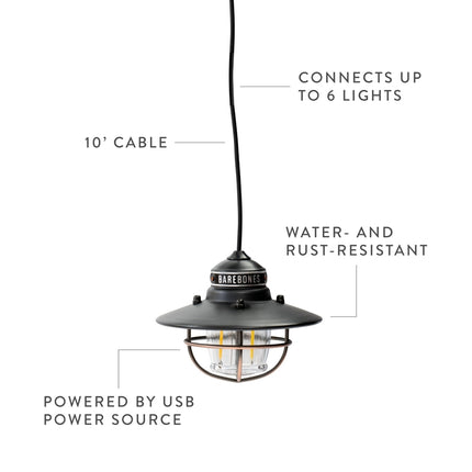 Barebones Edison Pendant Light Red LIV-266