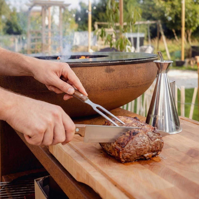 BonFeu Carving Set 2-delig trancheermes en vork