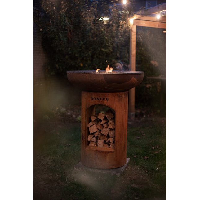BonFeu BonBiza Vuurschaal Barbecue Buitenkeuken Corten Open