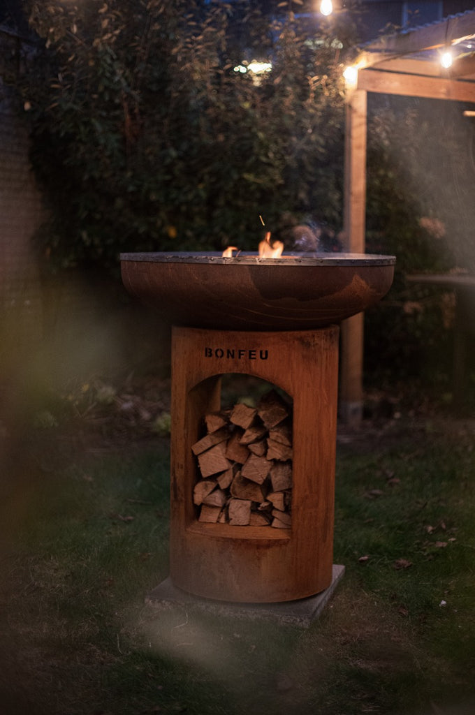 BonFeu BonBiza Vuurschaal Barbecue Buitenkeuken Corten Open - Firesite