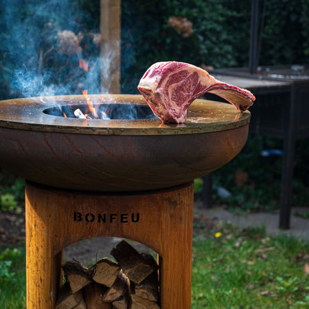 BonFeu BonBiza Vuurschaal Barbecue Buitenkeuken Corten Open - Firesite