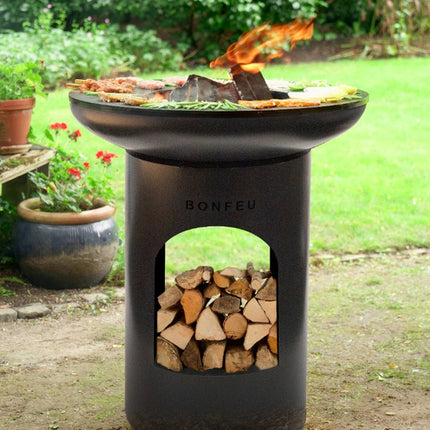 BonFeu BonBiza Vuurschaal Barbecue Buitenkeuken Zwart Open
