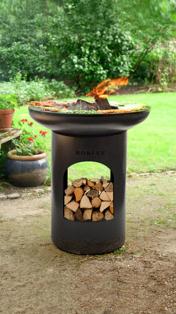 BonFeu BonBiza Vuurschaal Barbecue Buitenkeuken Zwart Open
