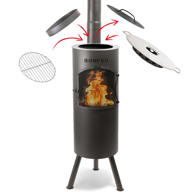 BonFeu BonGiano LP Buitenhaard Barbecue Zwart