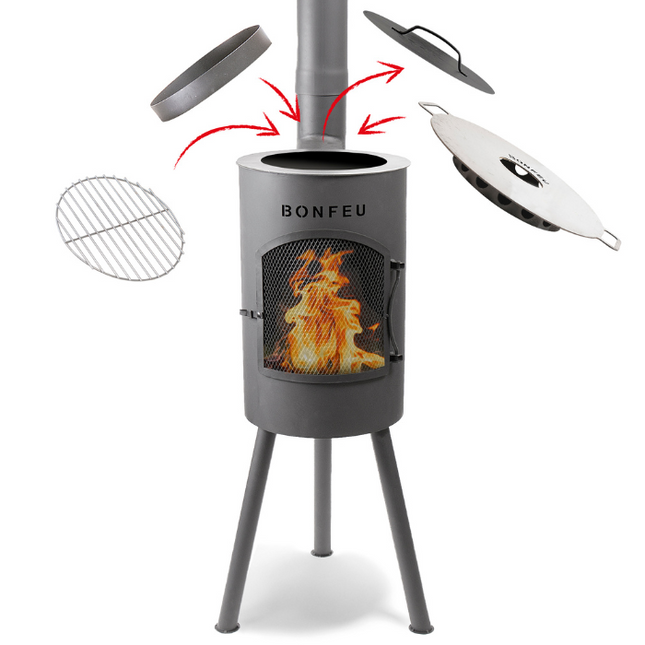 BonFeu BonGiano SP Buitenhaard Barbecue Zwart