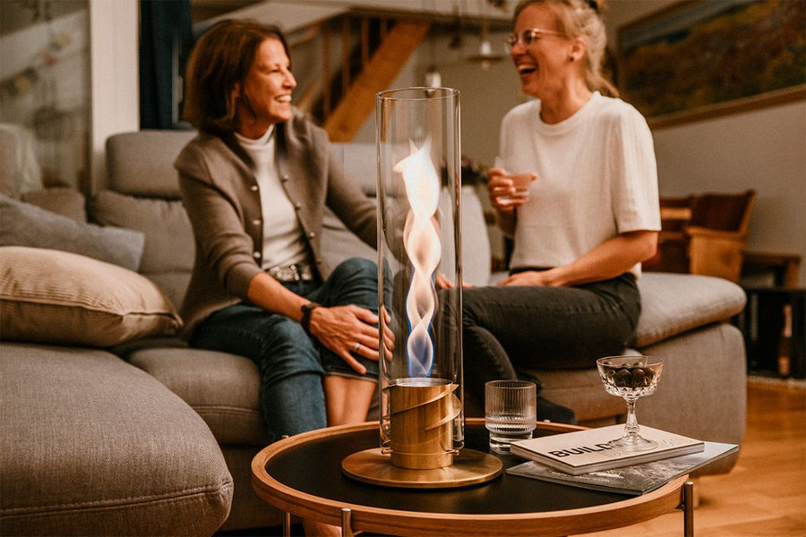 Höfats SPIN 1200 Tafelvuur Sfeerlantaarn Goud - Firesite