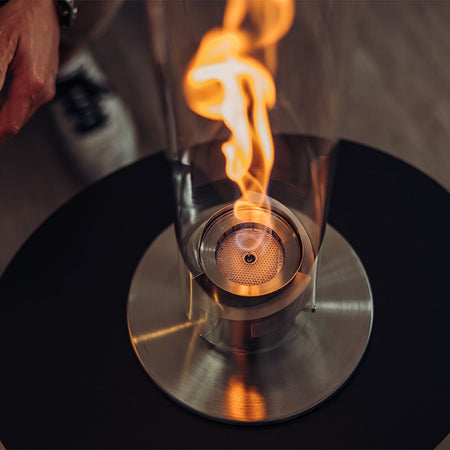 Höfats SPIN 1200 Tafelvuur Sfeerlantaarn Zilver - Firesite
