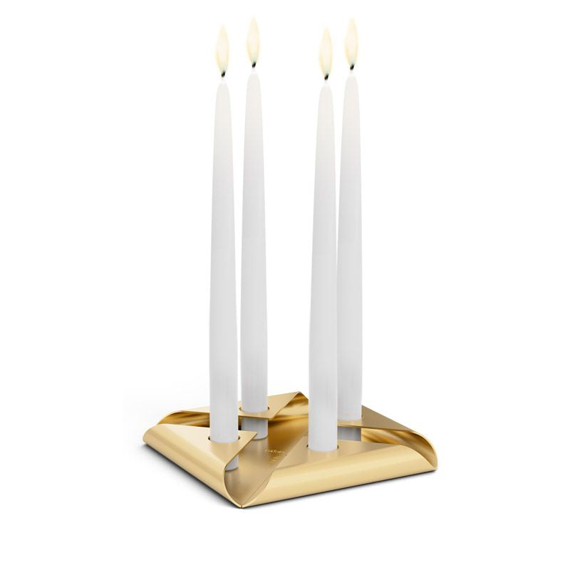 Höfats Square Candle Kandelaar Goud - Firesite