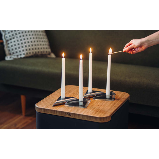 Höfats Square Candle Kandelaar Zilver