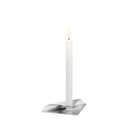 Höfats Square Candle Kandelaar Zilver - Firesite