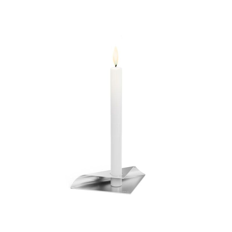 Höfats Square Candle Kandelaar Zilver - Firesite