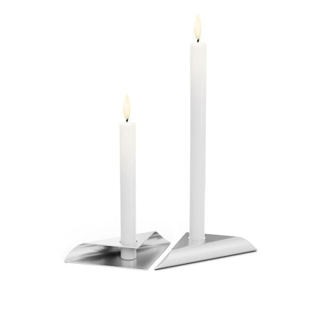 Höfats Square Candle Kandelaar Zilver - Firesite