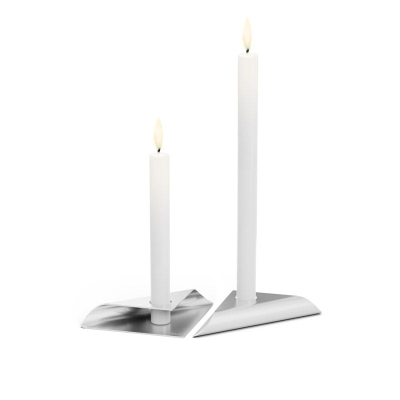 Höfats Square Candle Kandelaar Zilver - Firesite
