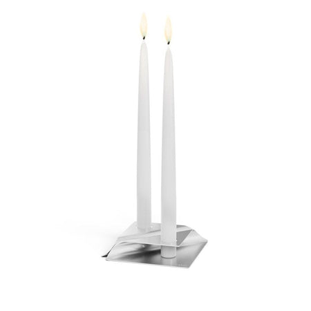 Höfats Square Candle Kandelaar Zilver - Firesite