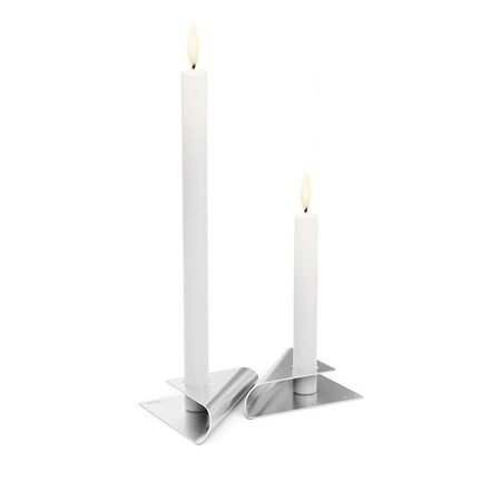 Höfats Square Candle Kandelaar Zilver - Firesite