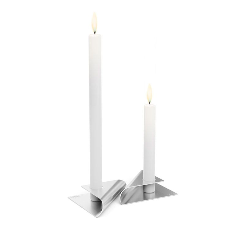 Höfats Square Candle Kandelaar Zilver - Firesite