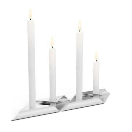 Höfats Square Candle Kandelaar Zilver - Firesite