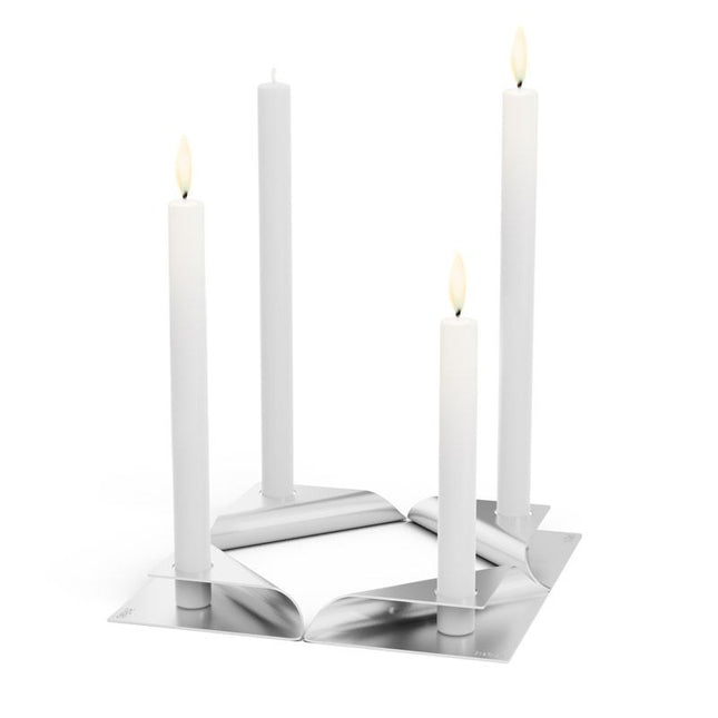 Höfats Square Candle Kandelaar Zilver