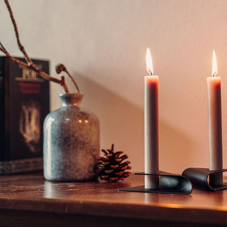 Höfats Square Candle Kandelaar Zwart - Firesite