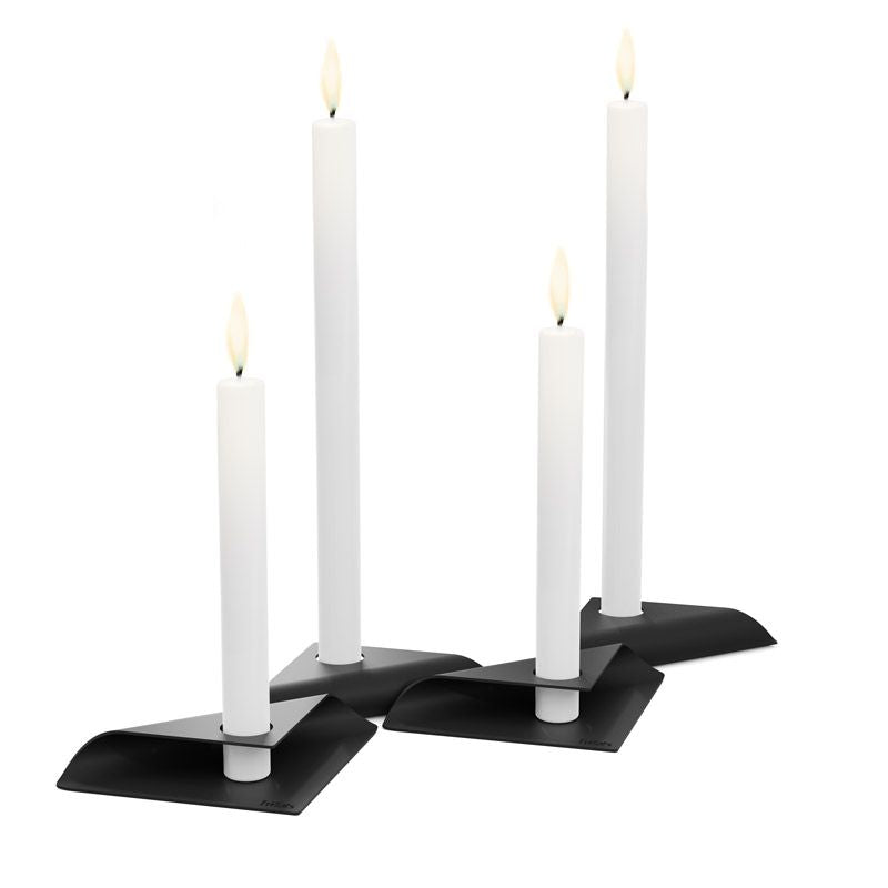 Höfats Square Candle Kandelaar Zwart - Firesite