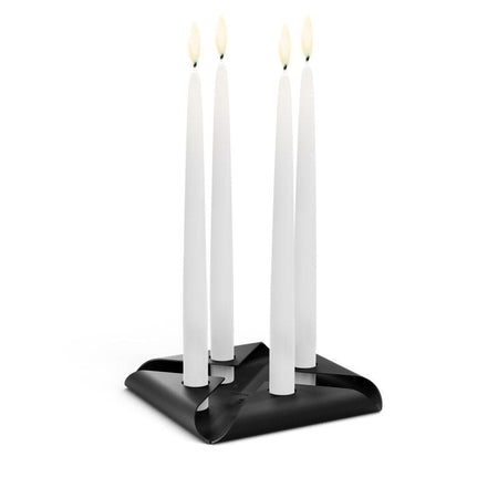 Höfats Square Candle Kandelaar Zwart - Firesite