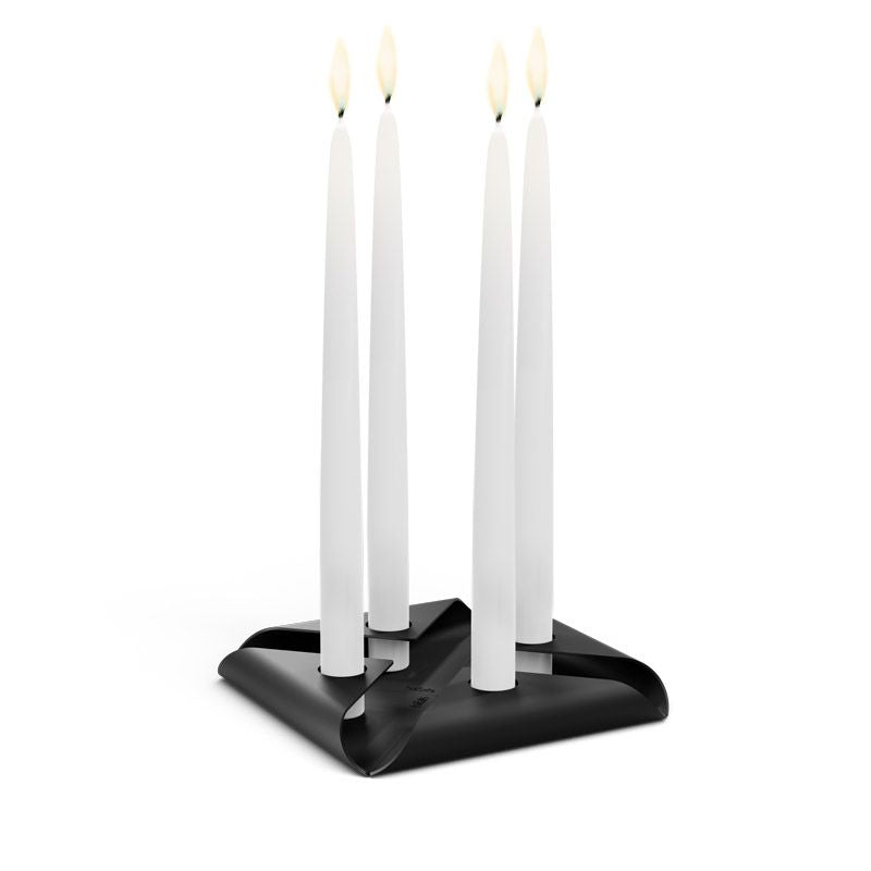 Höfats Square Candle Kandelaar Zwart - Firesite