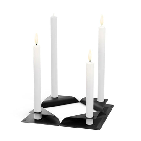 Höfats Square Candle Kandelaar Zwart - Firesite