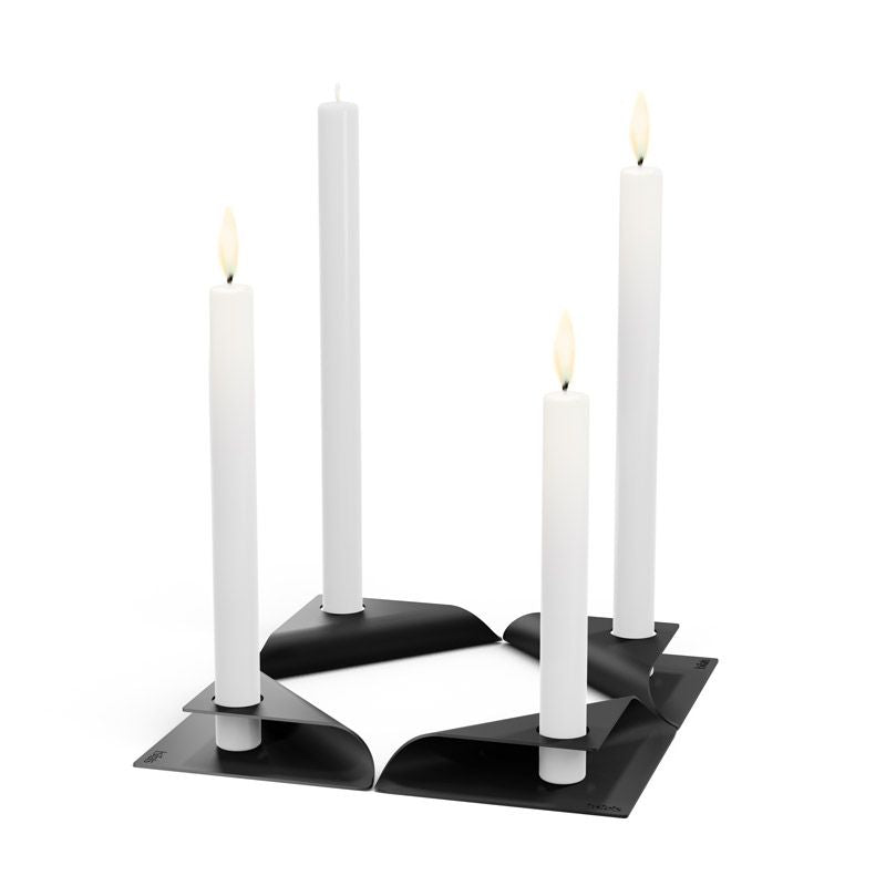 Höfats Square Candle Kandelaar Zwart - Firesite
