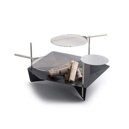 Höfats Triple vuurschaal tafel en warmhoudplaat
