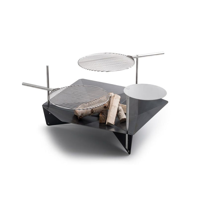 Höfats Triple vuurschaal tafel en warmhoudplaat