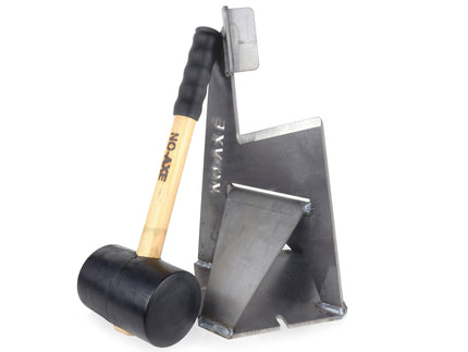 NO-AXE Houtklover blank staal met Hamer