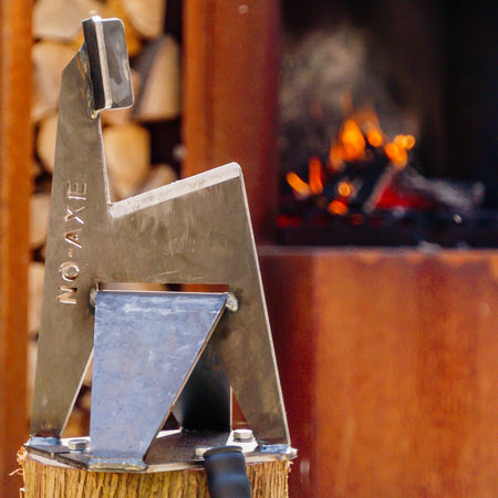 NO-AXE Houtklover blank staal met Hamer - Firesite