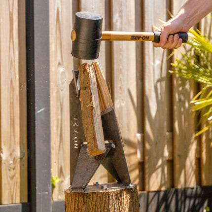 NO-AXE Houtklover blank staal met Hamer