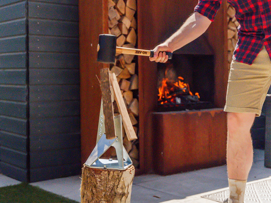 NO-AXE Houtklover gegalvaniseerd met Hamer - Firesite